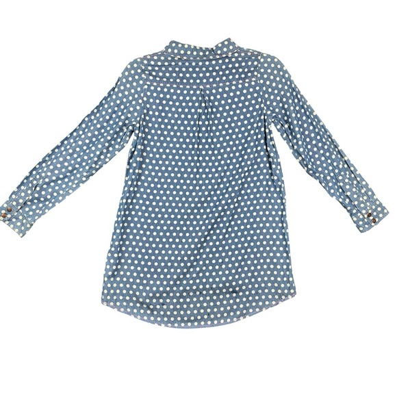 NWT Matilda Jane 435 FROM HEART Polka Dot Hi Lo Tunic Top Blue/White Chambray 14 - Picture 6 of 9